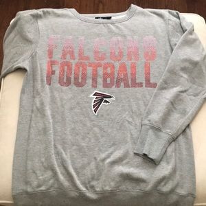 Atlanta Falcons Ombré Sequin Crew neck Sweatshirt